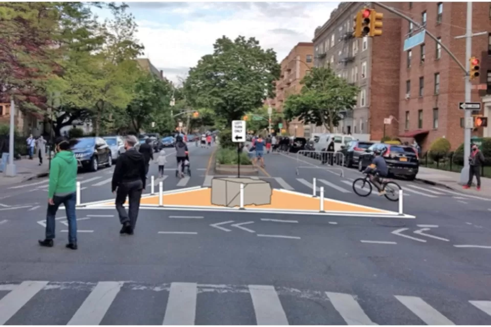 Rendering of proposed 'diverter' at 34th Avenue
